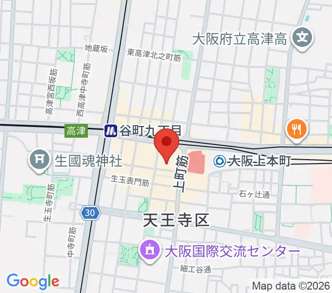 凛ミュージック 上本町ハイハイタウン教室の地図