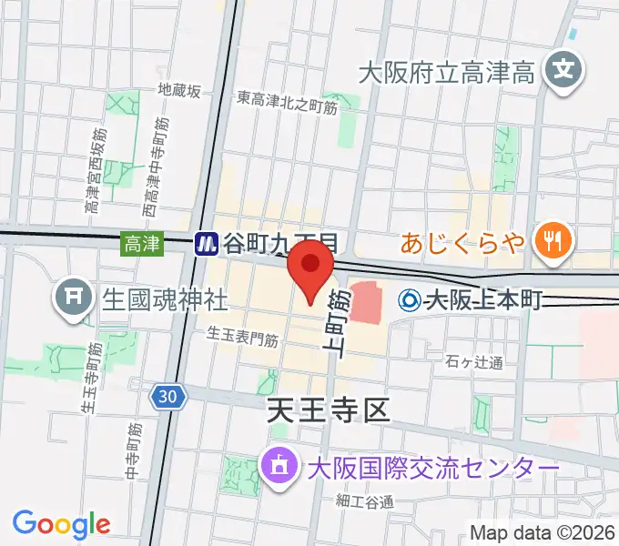 凛ミュージック 上本町ハイハイタウン教室の地図