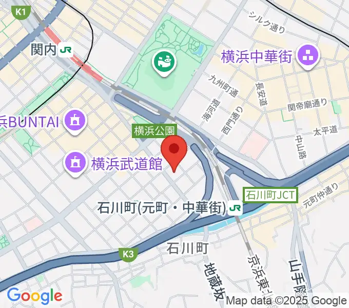 かながわ労働プラザ 音楽スタジオの地図