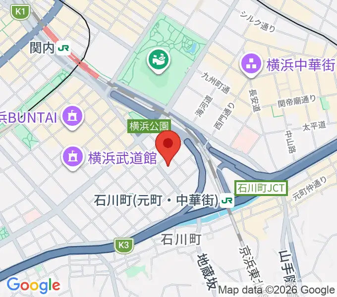 かながわ労働プラザ 音楽スタジオの地図