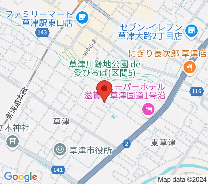 松尾ピアノ教室の地図