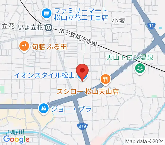 イオンスタイル松山センター ヤマハミュージックの地図