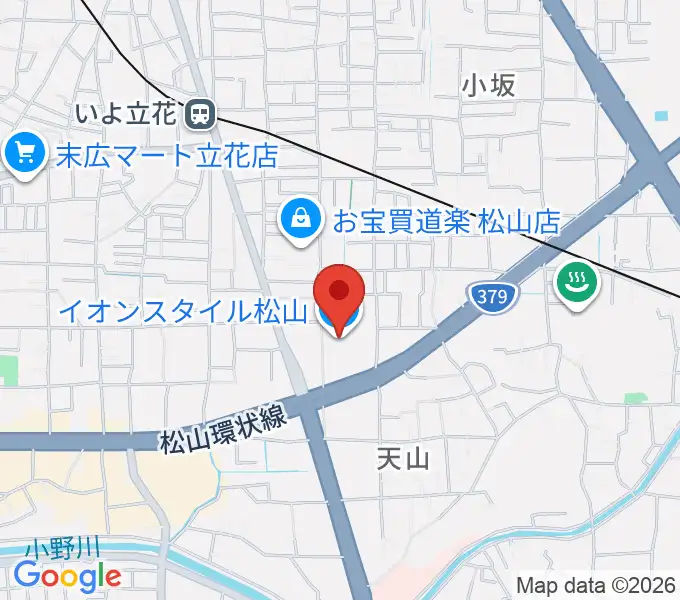 イオンスタイル松山センター ヤマハミュージックの地図