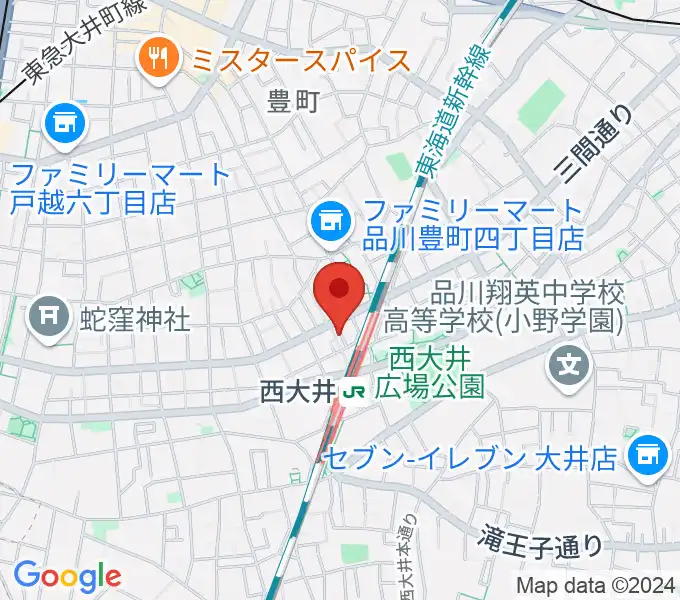 しながわギター教室の地図