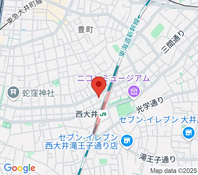 しながわギター教室の地図