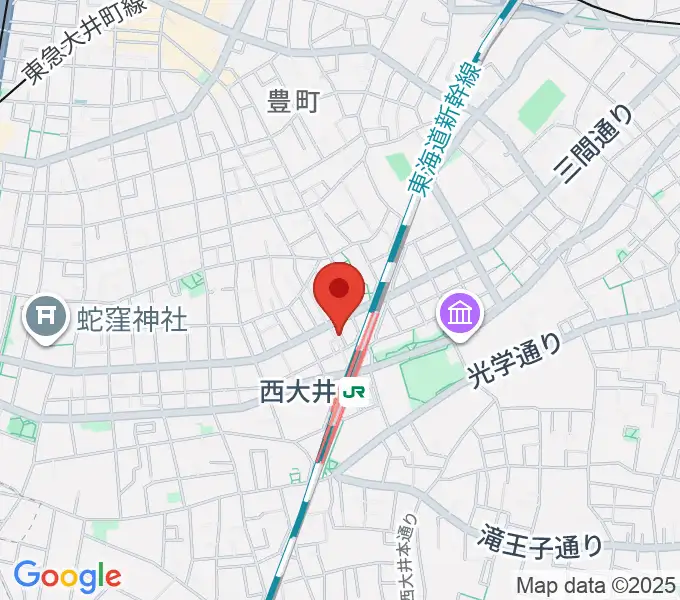 しながわギター教室の地図