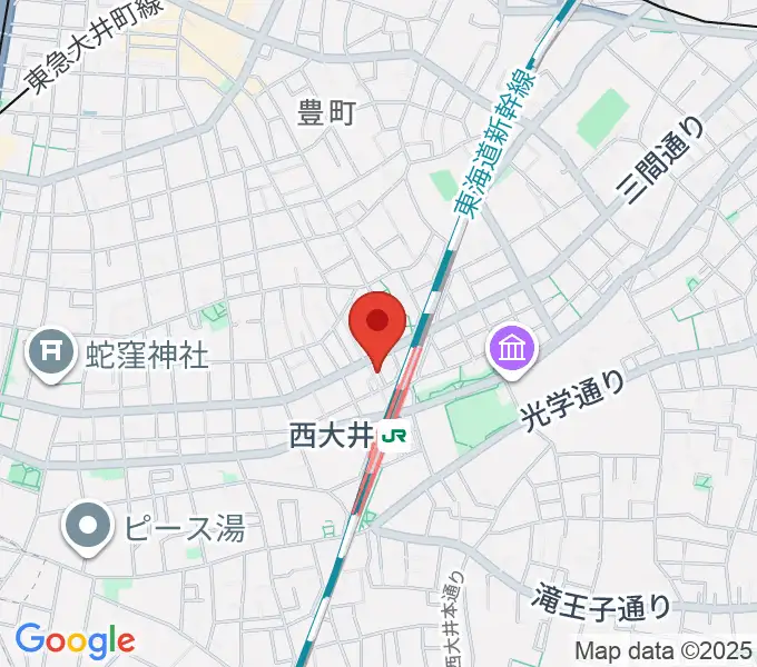 しながわギター教室の地図
