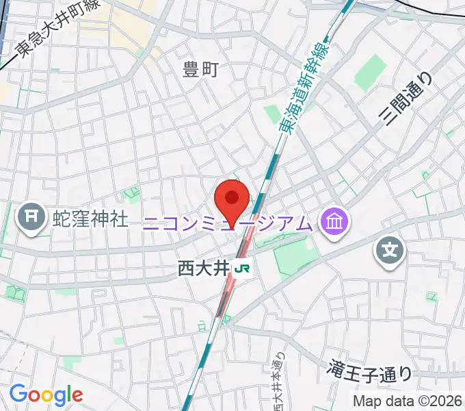 しながわギター教室の地図