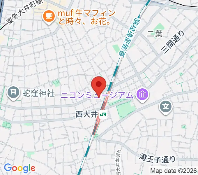 しながわギター教室の地図