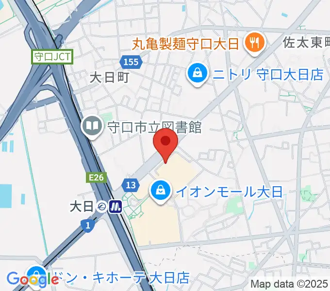 島村楽器 イオンモール大日店 の地図