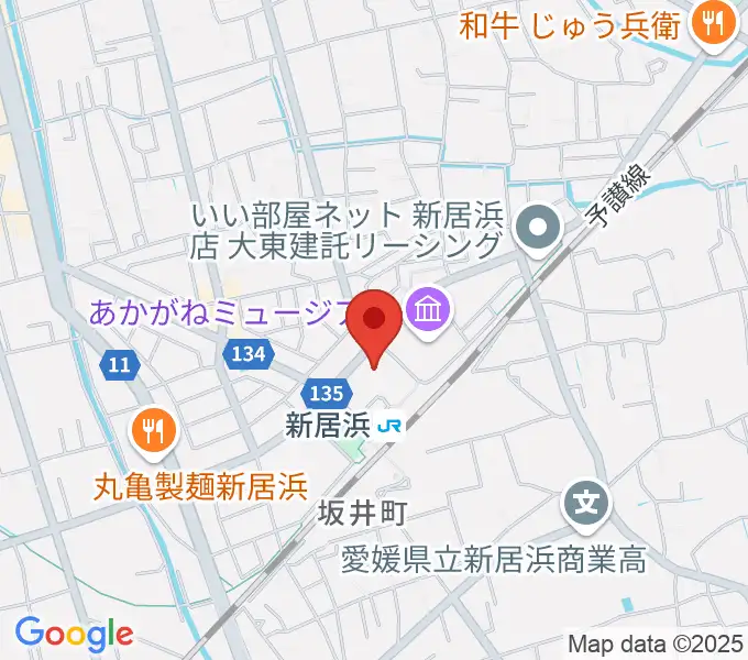 新居浜センター ヤマハミュージックの地図
