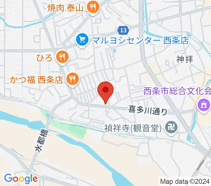 西条センター ヤマハミュージックの地図