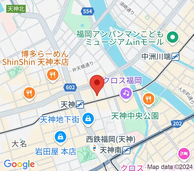 天神センター ヤマハミュージックの地図