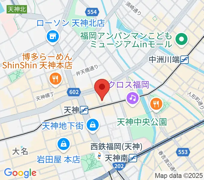 天神センター ヤマハミュージックの地図