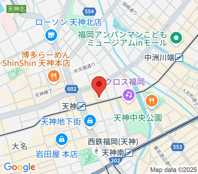 天神センター ヤマハミュージックの地図