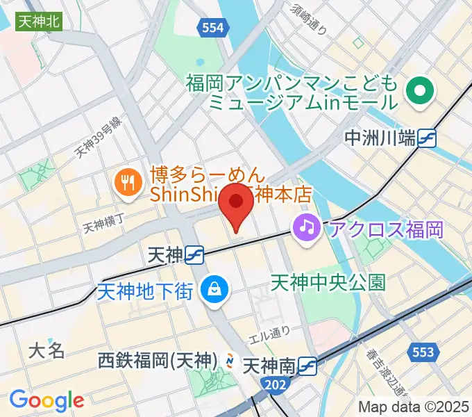 天神センター ヤマハミュージックの地図