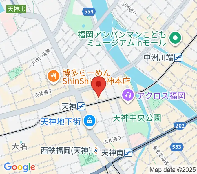 天神センター ヤマハミュージックの地図