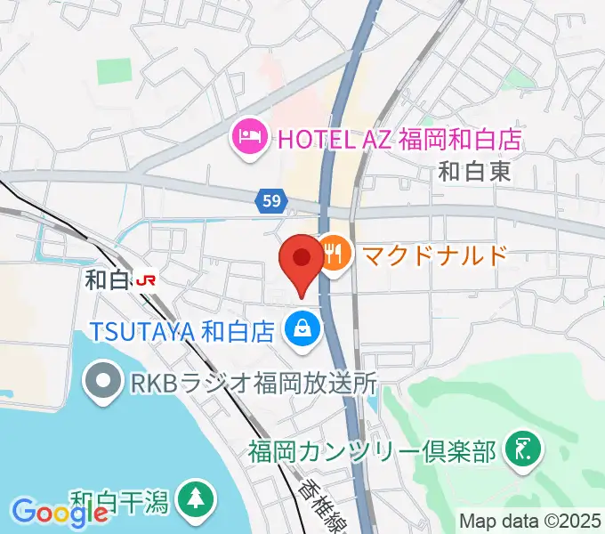 和白センター ヤマハミュージックの地図