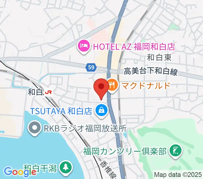 和白センター ヤマハミュージックの地図