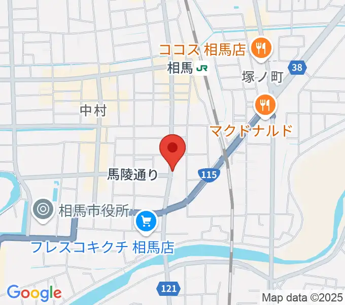 オアシス楽器 相馬店の地図