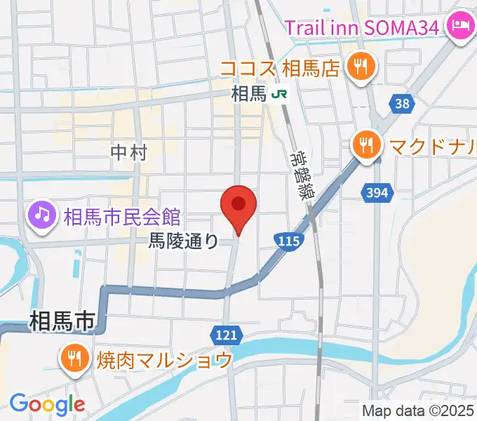 オアシス楽器 相馬店の地図