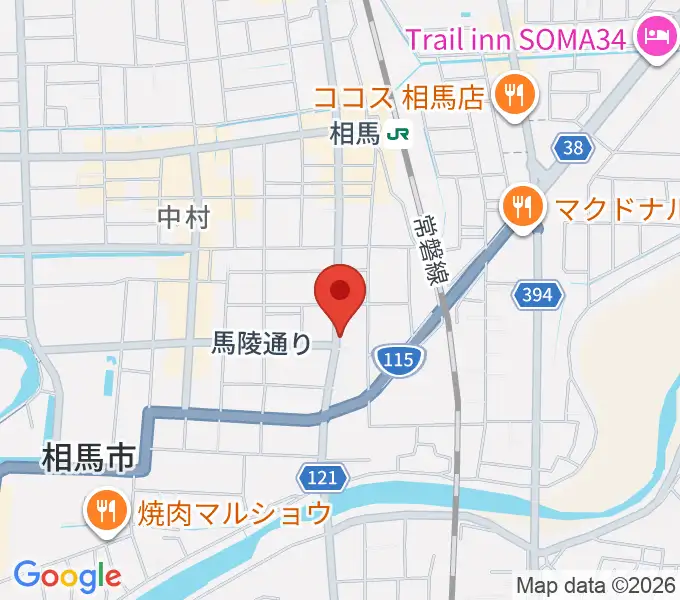 オアシス楽器 相馬店の地図