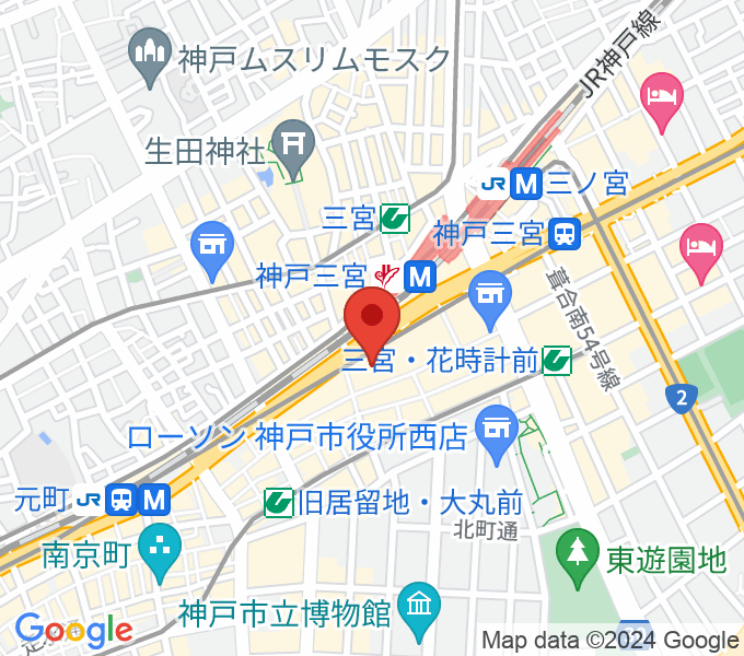 イシバシ楽器 神戸三宮店の場所