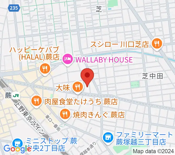 おざきピアノ教室の地図