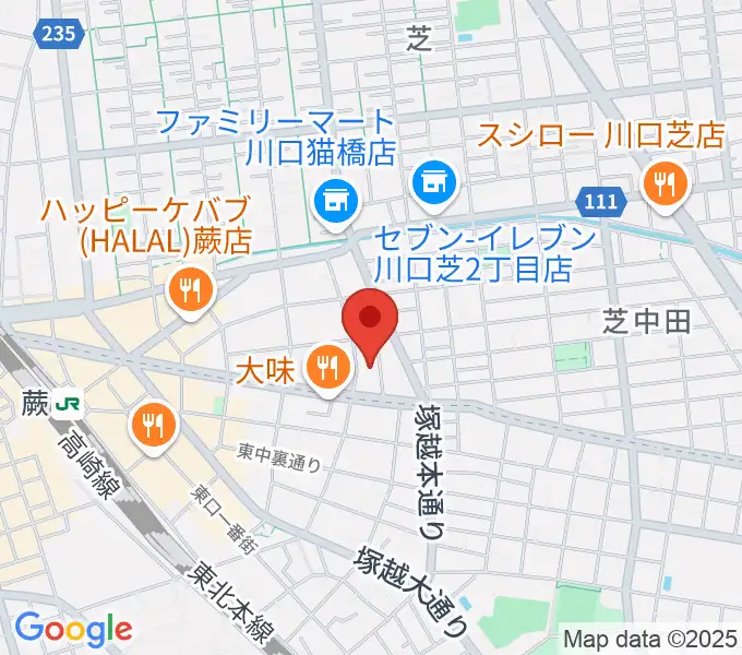 おざきピアノ教室の地図