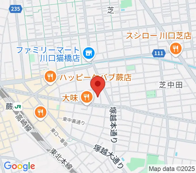 おざきピアノ教室の地図