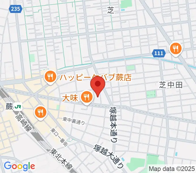 おざきピアノ教室の地図