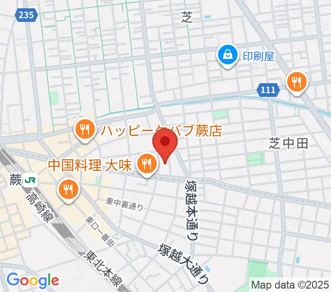 おざきピアノ教室の地図