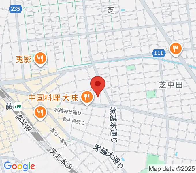 おざきピアノ教室の地図