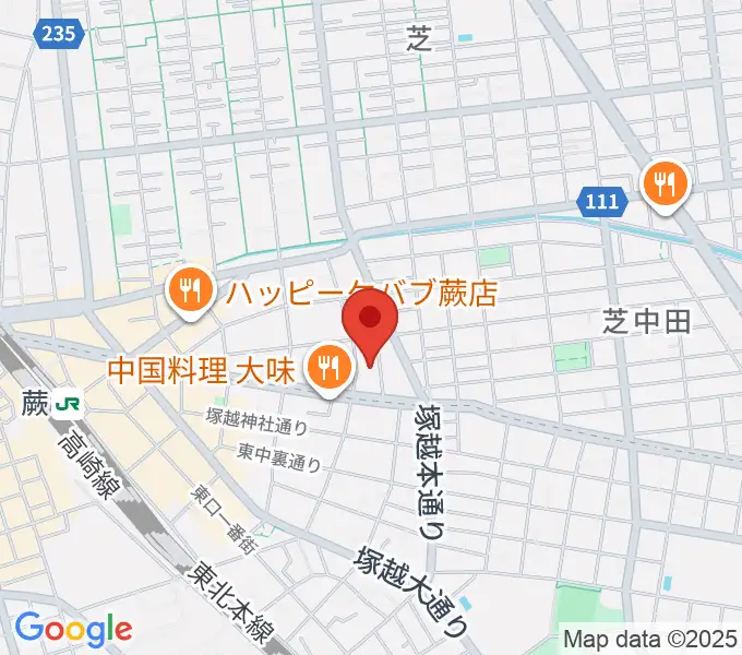 おざきピアノ教室の地図