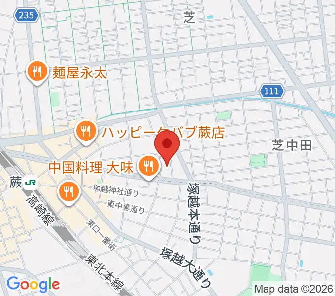 おざきピアノ教室の地図