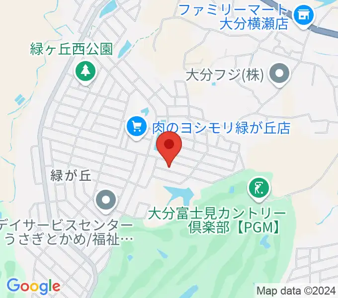 大分市緑が丘さくらいピアノ教室の地図