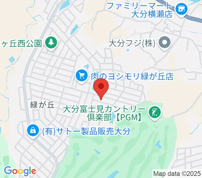 大分市緑が丘さくらいピアノ教室の地図