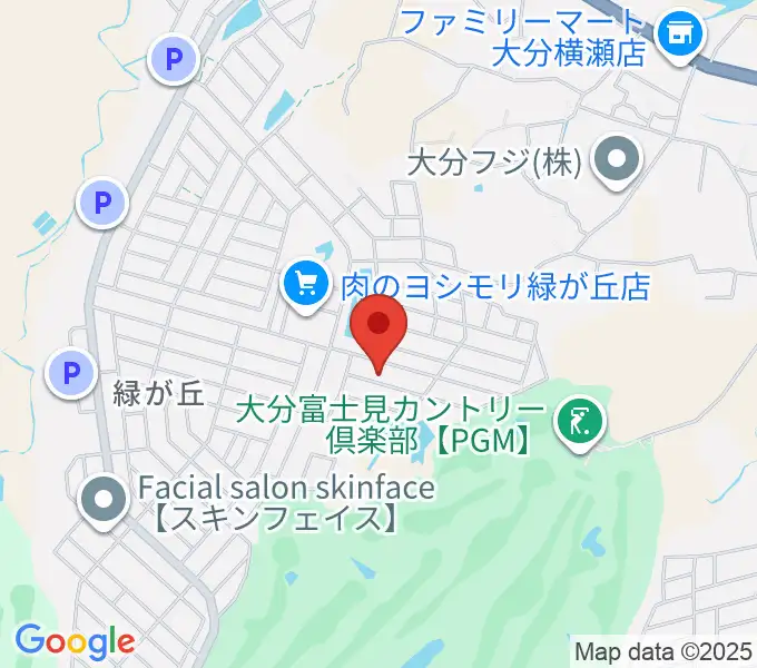 大分市緑が丘さくらいピアノ教室の地図