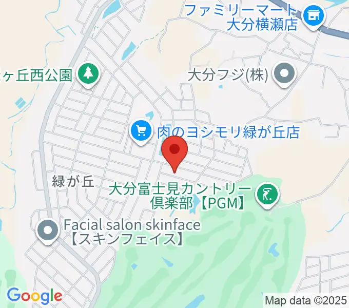 大分市緑が丘さくらいピアノ教室の地図