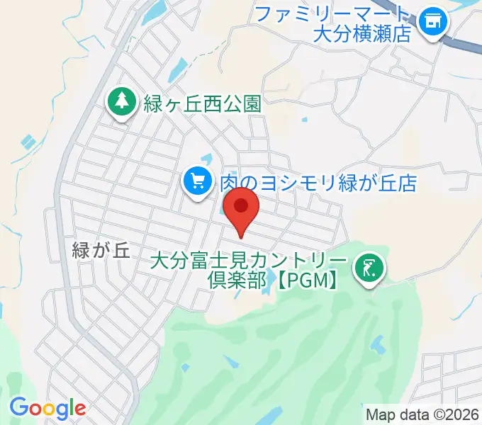 大分市緑が丘さくらいピアノ教室の地図