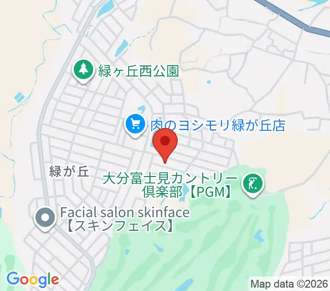 大分市緑が丘さくらいピアノ教室の地図