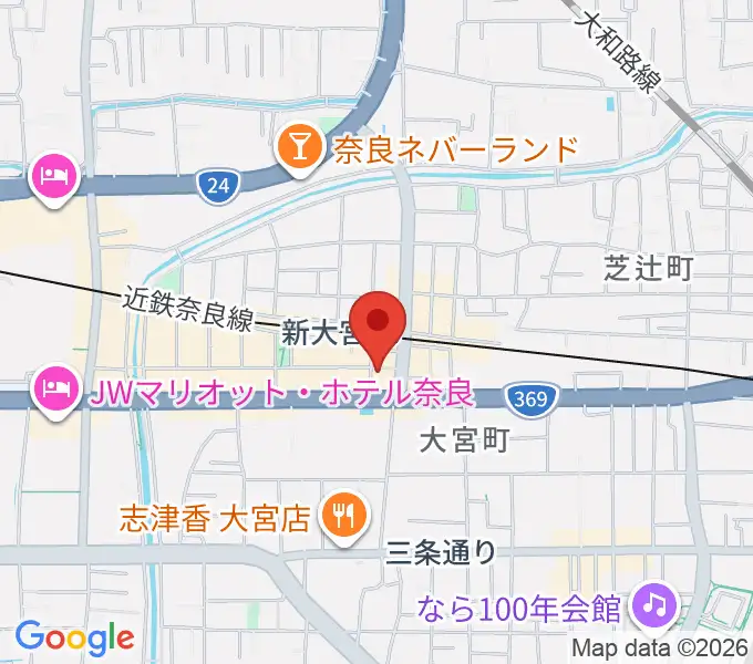音楽屋 COZYの地図