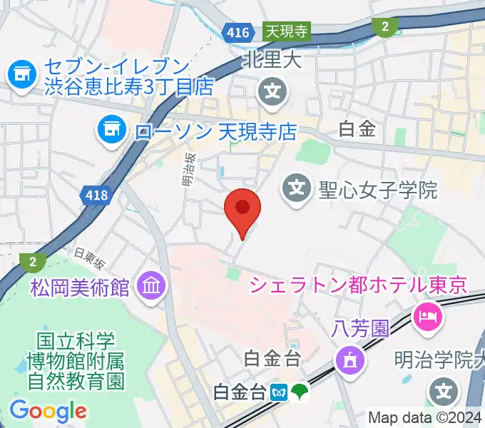 白金ドレミピアノ教室の地図