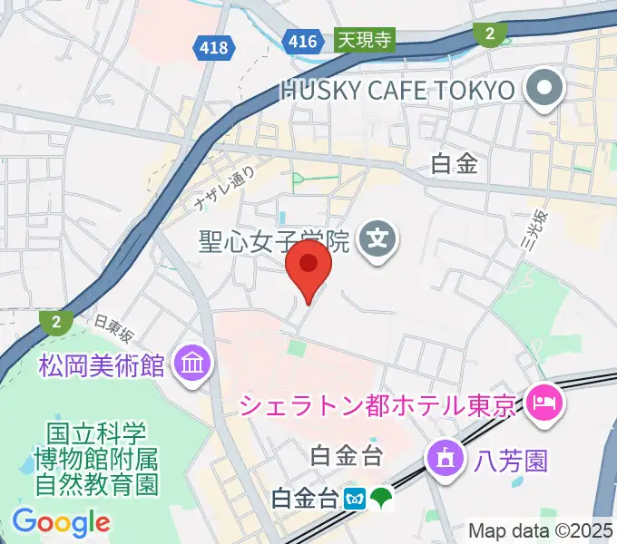 白金ドレミピアノ教室の地図