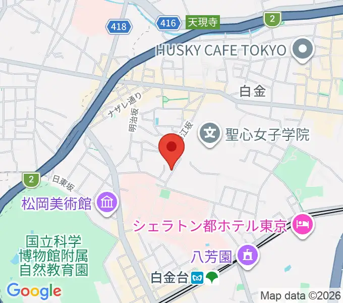 白金ドレミピアノ教室の地図