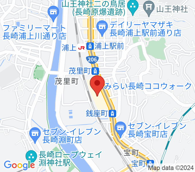 長崎ココウォークセンター ヤマハミュージックの場所