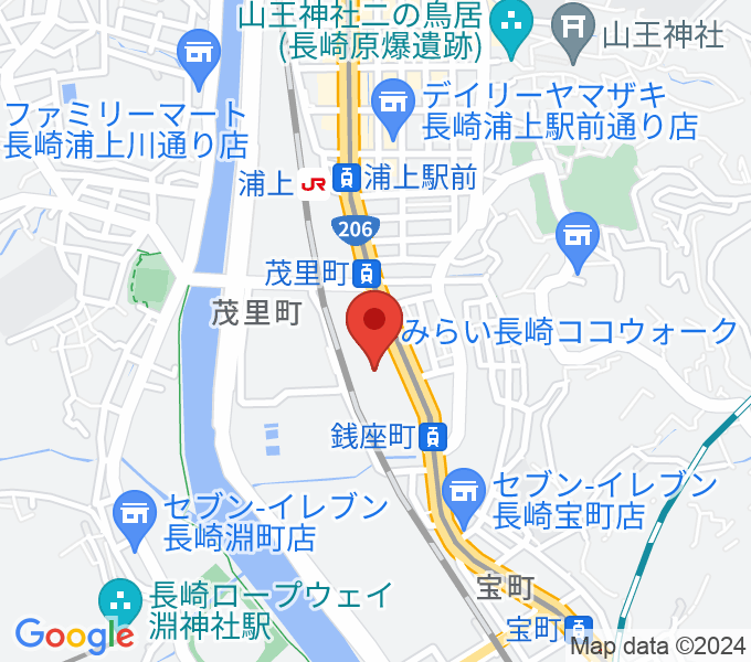 長崎ココウォークセンター ヤマハミュージックの場所