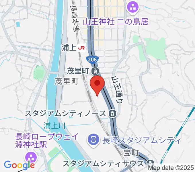 長崎ココウォークセンター ヤマハミュージックの地図
