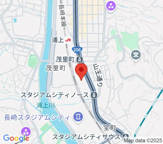 長崎ココウォークセンター ヤマハミュージックの地図