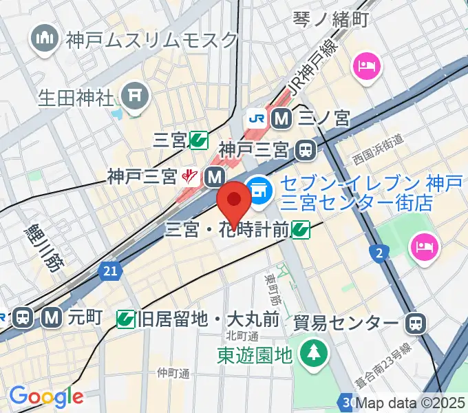 島村楽器 三宮オーパ店の地図